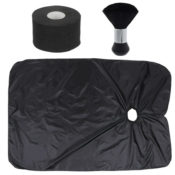 NICEXMAS Hairdressing Cape Black 1 Set 3.93x3.93x2.63in