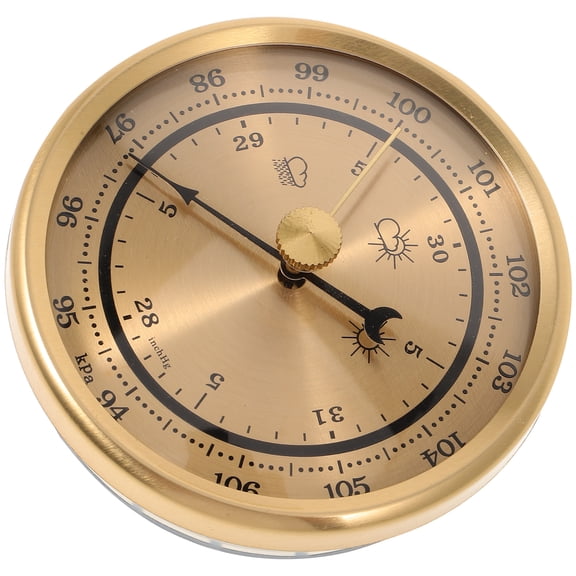 NICEXMAS Golden Multi Function Barometer with Thermometer Hygrometer and Air Pressure Gauge