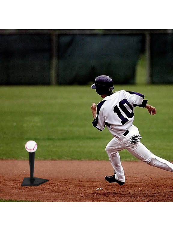 Black Baseball Softball Batting Tee Ball Rest with Optimized Structure for Enhanced Hitting Power