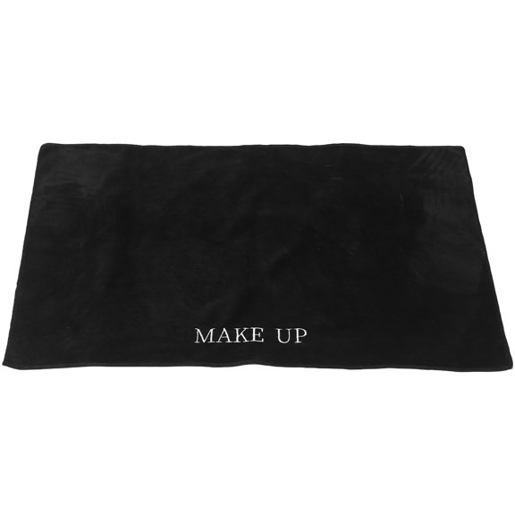 NICEXMAS Beauty Table Cover Black Polyester Makeup Mat for Vanity Desk and Photography Workspace