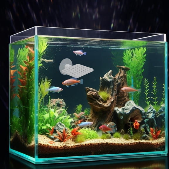 NICEXMAS Betta Fish Leaves 3D Printed Abs Fish Tank Adornment White 1Pack