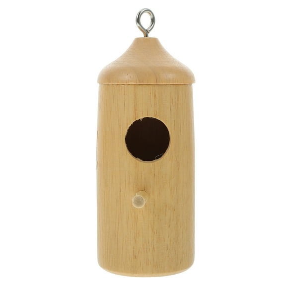 NICEXMAS Birdhouse for Garden 1Pack Wood Khaki Simple Design for Bird Lovers