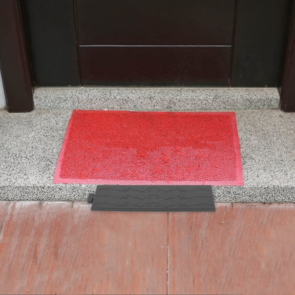 NICEXMAS Black Plastic Curb Ramp for Garage and Sidewalk with Enhanced Climbing Ability