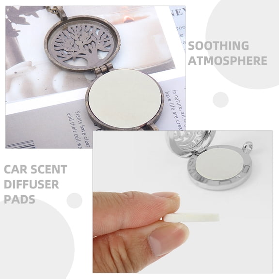 NICEXMAS 150pcs White Cotton Diffuser Pads for Car Air Freshener and Restaurant Use, Absorbent Replacement