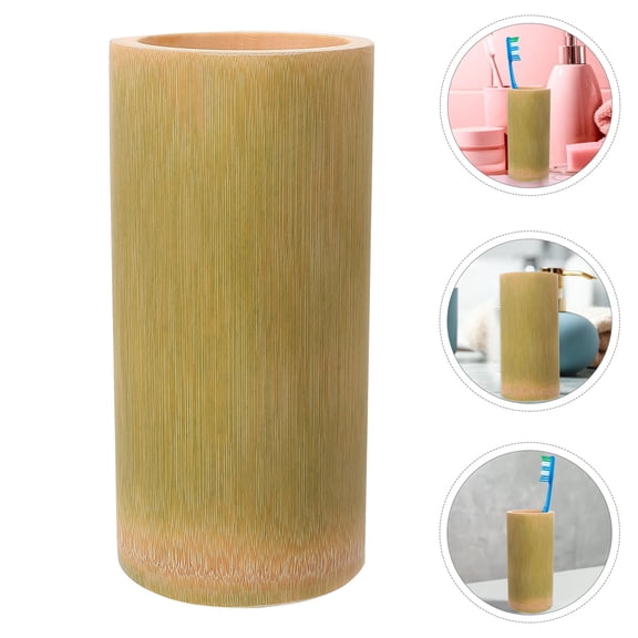 NICEXMAS Bamboo Toothbrush Cups Multi-Use Bathroom Cup Safe and Smooth