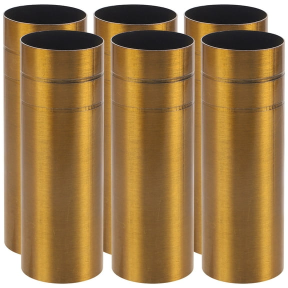 NICEXMAS Bulb Base Cover 6Pcs Metal Chandelier Lamp Base Sleeves Iron Candelabra Base Socket Replacement