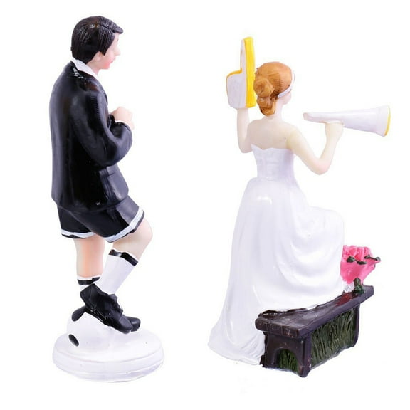 NICEXMAS Assorted Color Bride and Groom Wedding Couple Cake Topper for Wedding Decor