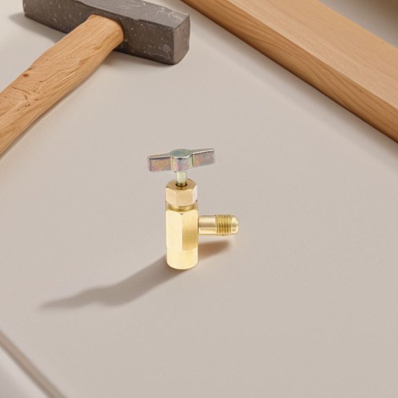 NICEXMAS Can Tap Valve 2Pcs Self-Sealing Brass Adapter For Charging Tool 6x3x2in