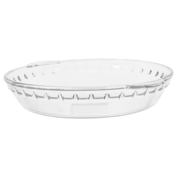 NICEXMAS Dinnerware Glass Pie Pan Microwave Safe For Home Cooks 1Pcs