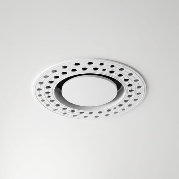 NICEXMAS Drywall Embedded Round Air Vent with Adjustable Damper for Modern Home Ac Ceiling Integration