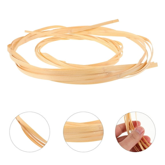 NICEXMAS Wicker Strips Bamboo Strips Beige 4Pcs For Diy Craft Supplies
