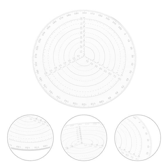 NICEXMAS Clear Plastic Circle Stencil with Center Finder for Accurate, Precise Circle Drawing and Crafting Tools