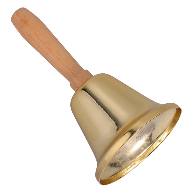 小物 NICENESS BELL NICEXMAS Iron Crafted Golden Wooden Hand Bell for Kitchen Loud