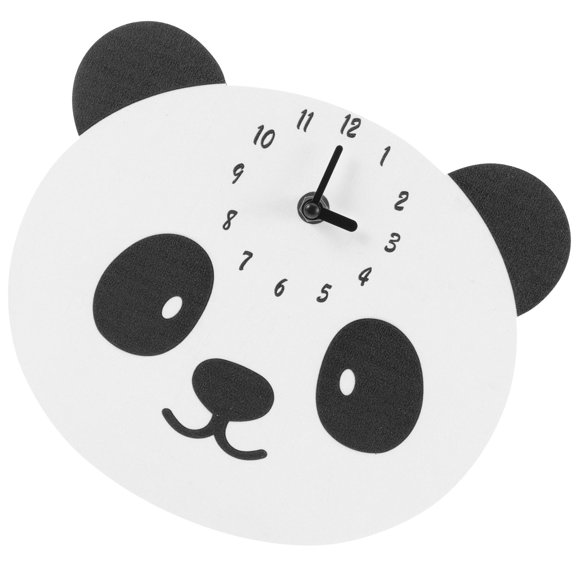 NICEXMAS Nicexmas Mute Wooden Panda Clock for Home and Office Decoration