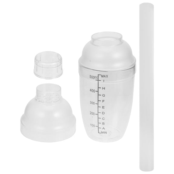 NICEXMAS Home Bar Clear Plastic Drink Mixer Shaker Made with PP Material for Easy Mixing