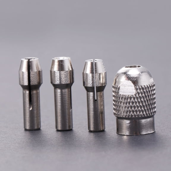 NICEXMAS Collet Chuck Nut Metal Chuck Collet for Electric Mill 1mm 1.5mm 2.35mm Stainless Steel Silver