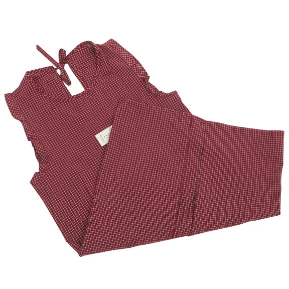 NICEXMAS Nicexmas Dark Red Polyester Winter Apron with Pockets for Home Use