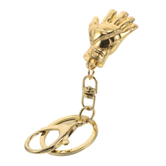 NICEXMAS Sturdy Metal Football Glove Keychain Golden Color for Sports Team Rewards and Party Favors