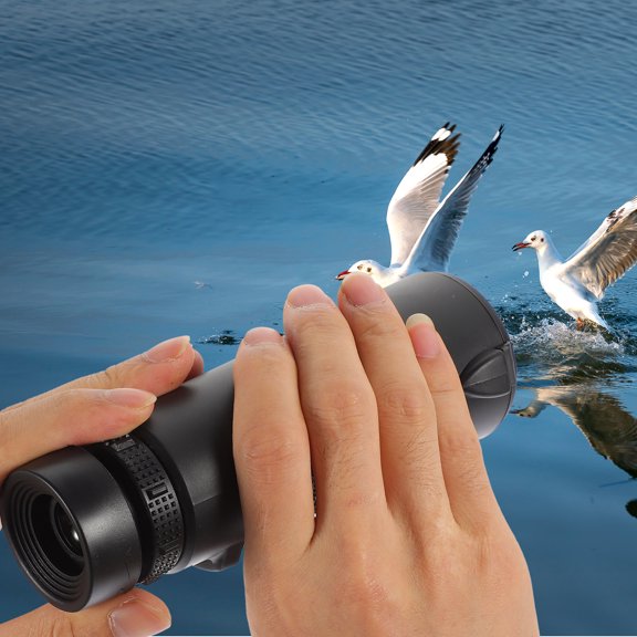 NICEXMAS 1Pcs Telescope for Adults and Kids High Definition Wide Viewing Long Distance Observation in Black PVC Softer Rubber ABS Plastic