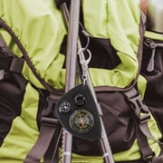 NICEXMAS Compact Black Hiking Compass Key Chain Accessory Durable for Outdoor Climbing Use