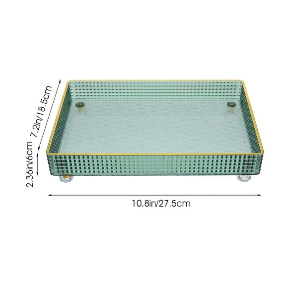 NICEXMAS Green Decorative Serving Dish Plate Made of Safe Material for Snacks Dried Fruit and Candy Storage