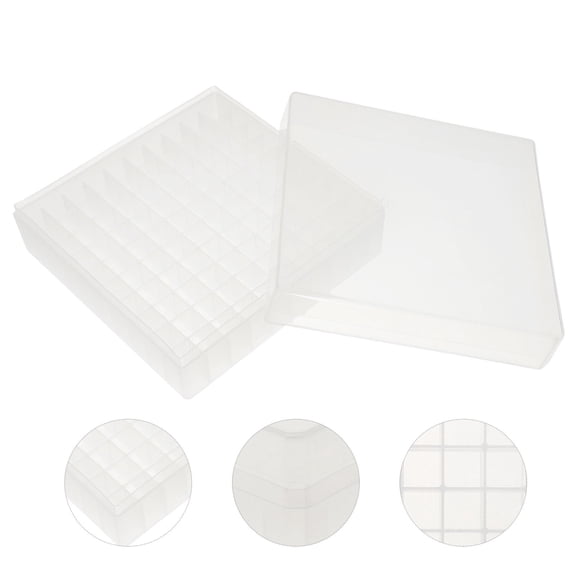 NICEXMAS Cryogenic Vial Rack Clear Tube Storage Box with Strong Durable PP Material