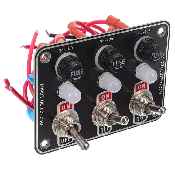 NICEXMAS DIY Switch Panel with LED Rocker Toggle Lights for Car Truck and Camper Accessories