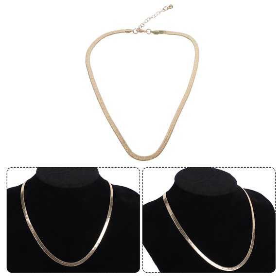 NICEXMAS Delicate Herringbone Chain Necklace Golden Jewelry Women 1Pack