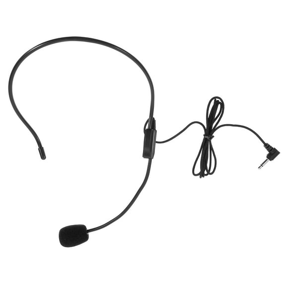 NICEXMAS Black Headworn Microphone Headset with Crystal Clear Sound for Speaking and Live Performance