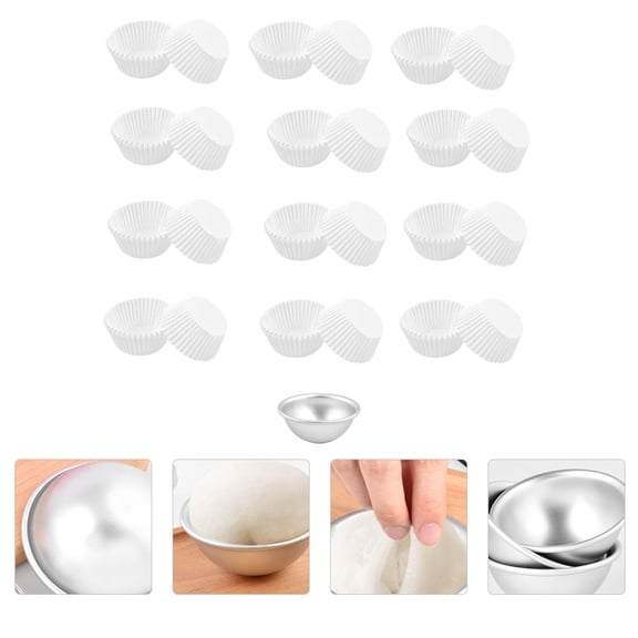 NICEXMAS 1Set Eco Friendly Stainless Steel Baking Tool for Semicircle Dessert Shapes