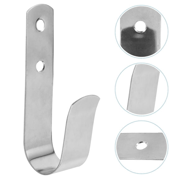 NICEXMAS Sturdy Boat Hanger Wall Hook Plated Silver Stainless Steel Durable for Rope Hose and Pole