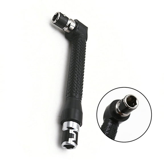 NICEXMAS Double-headed L-shaped Socket Wrench Extension Handle Screwdriver 1/4'' 90 Degree Right Angle Screwdriver Adapter