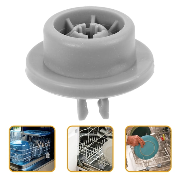 NICEXMAS Swivel Wheels Stainless Steel Rollers Dishwasher Wheel 1Set Grey ABS