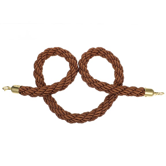 NICEXMAS Elegant Coffee Braided Stanchion Rope for Queue Management and Temporary Event Barrier Setups
