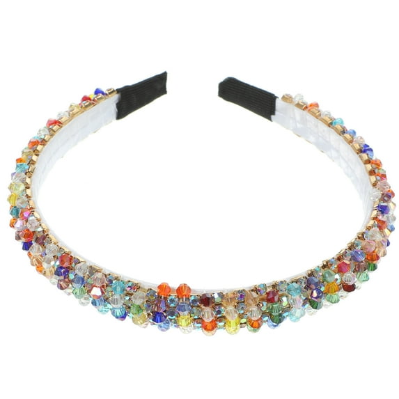 NICEXMAS Multi Rhinestone Headband Stylish and Comfortable Cloth Accessory for Parties, Weddings, and Everyday Wear