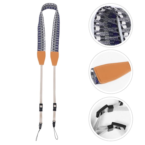 NICEXMAS Embroidered Camera Neck Strap with Cushioned Shoulder for Comfortable Travel Photography