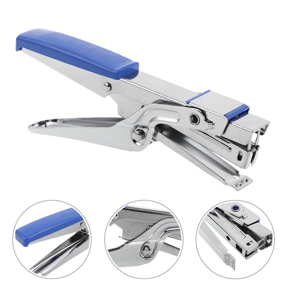 NICEXMAS Ergonomic Blue Handheld Stapling Pliers for Home Office with Effort Saving Design