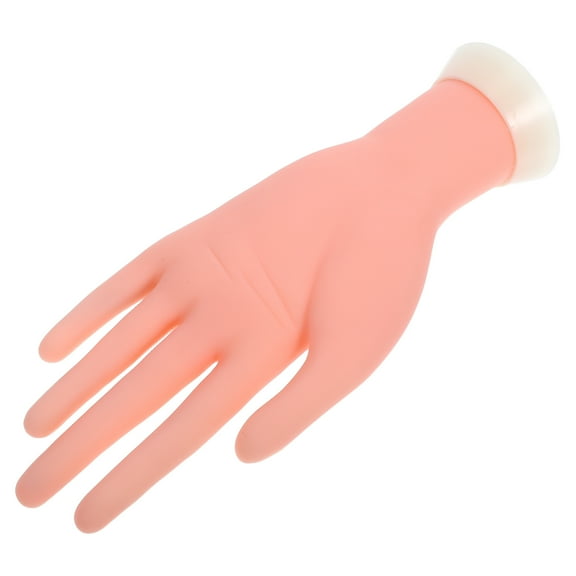 NICEXMAS Fake Hand Model for Manicure Practice Life Sized Women Hand Made of Hard Rubber Multi Color