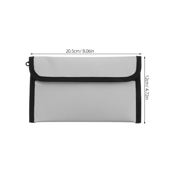 NICEXMAS Fire Proof Document Folder Silver Large Capacity for Home Storage 1Pack