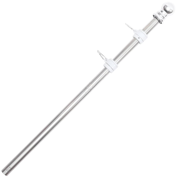 NICEXMAS Stainless Steel Flagpole Kit 1 Set with Anti-Winding Rotation for Outdoor Yard and Garden Decoration