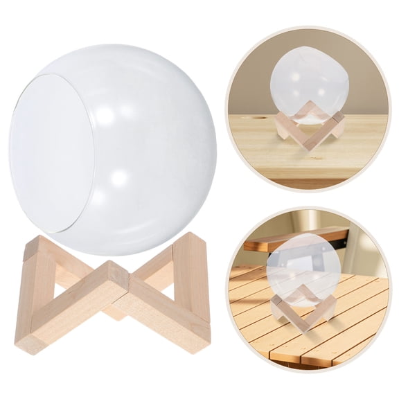 NICEXMAS Glass Plant Terrarium Retro Wooden Stand 1Set Hydroponics Plants Garden Supplies For Indoor Patios