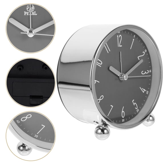 NICEXMAS Golden Bedside Alarm Clock Nicexmas Simple Silent Time Display