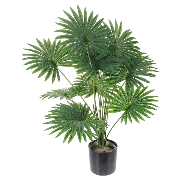 NICEXMAS Artificial Palm Tree in Pot with Vivid Green Leaves for Stylish Home Office Use