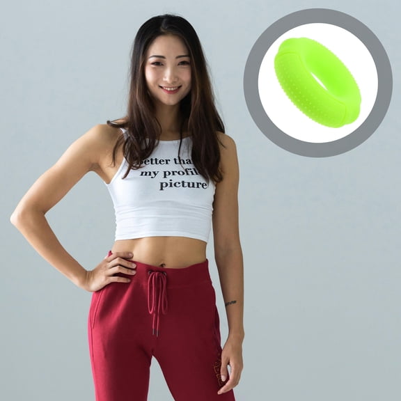 NICEXMAS Green Silicone Hand Strengthener for Home Workout with Elasticity and Ergonomic Comfortable Grip