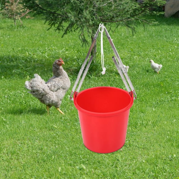 NICEXMAS Heavy Duty Plastic Utility Bucket for Household Cleaning and Car Use with Stainless Steel Handle