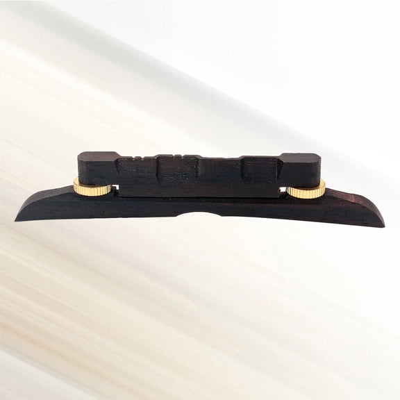 NICEXMAS Height Adjustable Ebony Bridge for Mandolin Guitar Bass 1 Set 4.5X0.5X0.9in Coffee