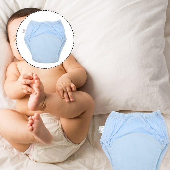 NICEXMAS 1Pack Breathable Newborn Diapers Cotton Training Pants Blue