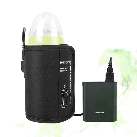 NICEXMAS Travel Bottle Warmer Black Carbon Fiber Material with Safety Features