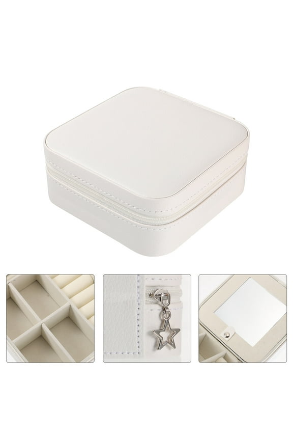 Jewelry Boxes Jewelry Treasure Box White Fabric 1Set