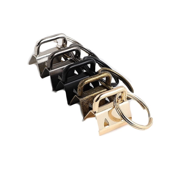 NICEXMAS Key Chain Fob Wristlet Clip 50Set Metal Rectangular Diy Design For Lanyard Luggage Strap Bags Handmade Webbing